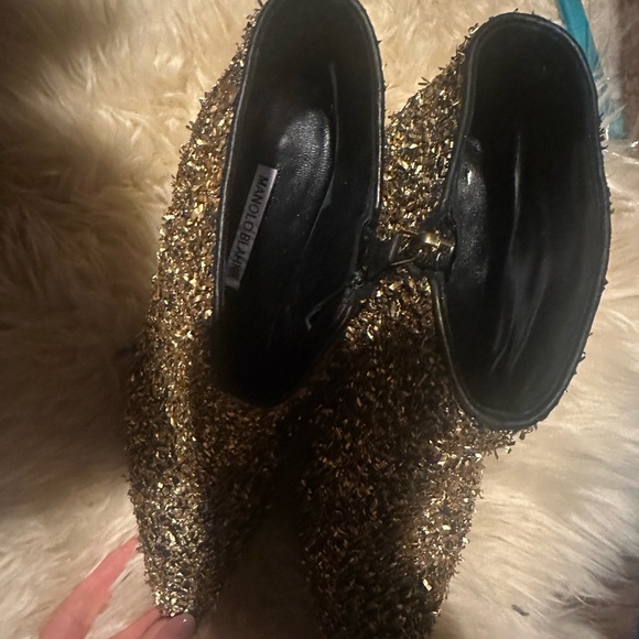 Manolo blahnik limited edition anniversary boot sz 40 gold 100% authentic - Picture 6 of 8